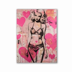 Love my Barbie by Frank Daske framed mural artwork