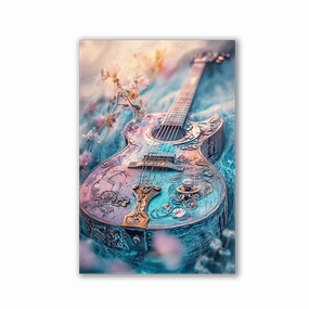 Lovely Guitar Dreams by Catill framed mural artwork