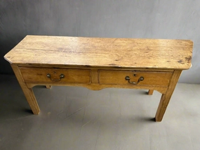 LOW PEGGED ASYMETRICAL PINE CONSOLE artistic wall mural