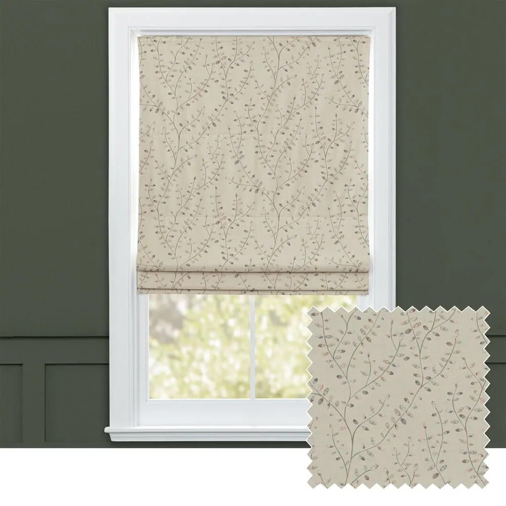Lucia Printed Cotton Made to Measure Roman Blinds Coral/Cloud chic floor carpet  