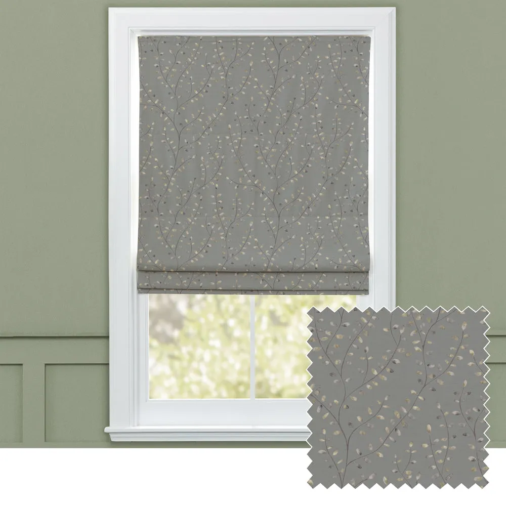 Lucia Printed Cotton Made to Measure Roman Blinds Lake chic floor carpet  