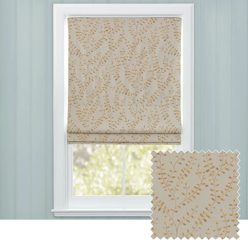 Lucia Printed Cotton Made to Measure Roman Blinds Russet chic floor carpet  