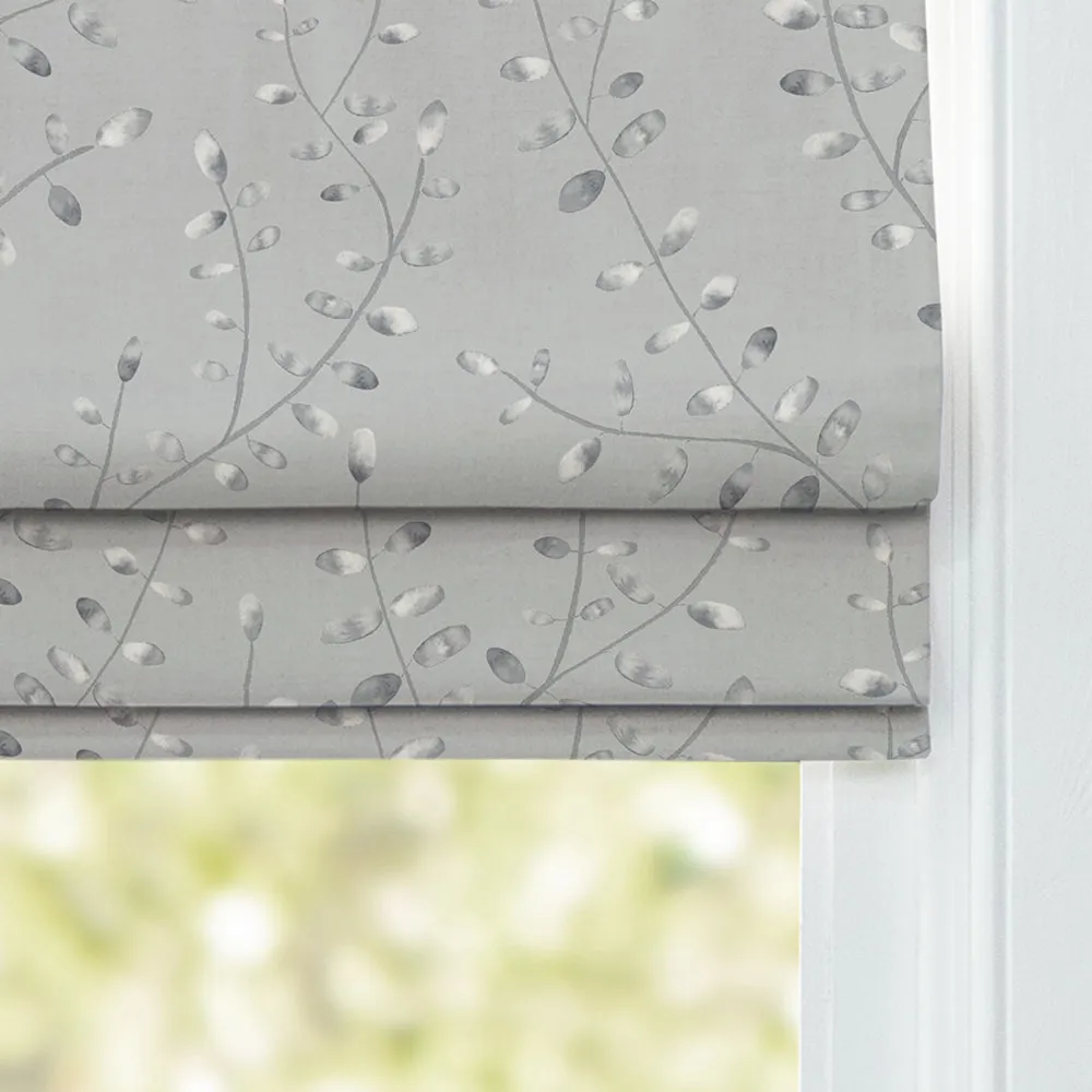 Lucia Printed Cotton Made to Measure Roman Blinds Stone/Cream