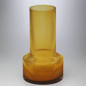 Lustre stem hurricane amber tall decorative home ornament