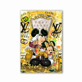 Luxury Mice Love by Adrian Vieriu framed mural artwork