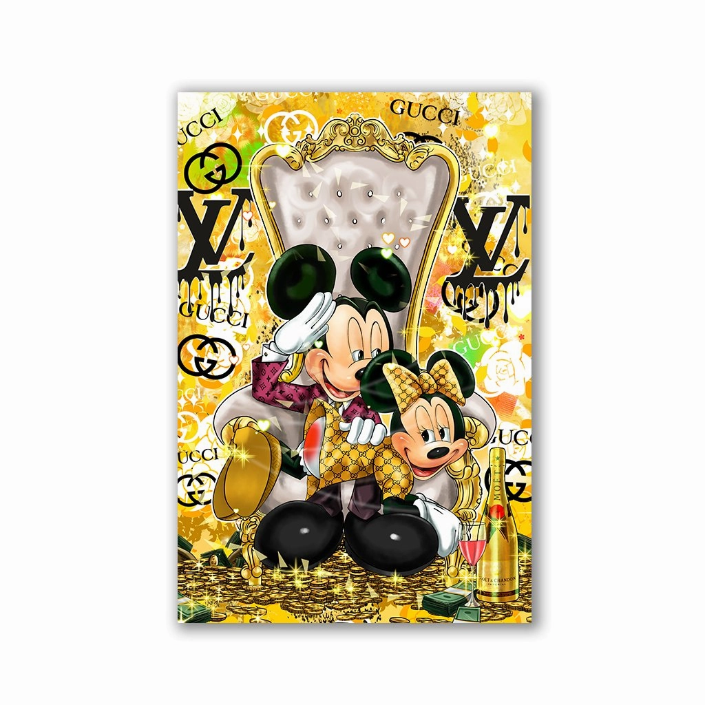 Luxury Mice Love by Adrian Vieriu framed mural artwork