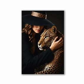 Luxury Wild Lady by Adrian Vieriu framed mural artwork