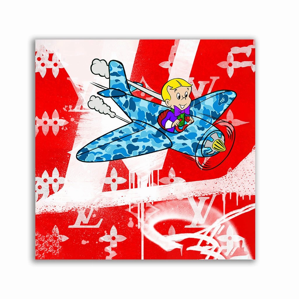 LV Airlines by Sean Flores framed mural artwork