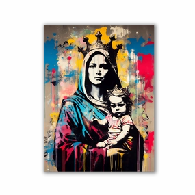 Madonna with Child by Frank Daske framed mural artwork