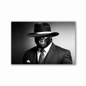 Mafia Monkey by Adrian Vieriu framed mural artwork