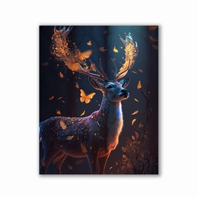 Magical Dream Deer by Zenzdesign framed mural artwork
