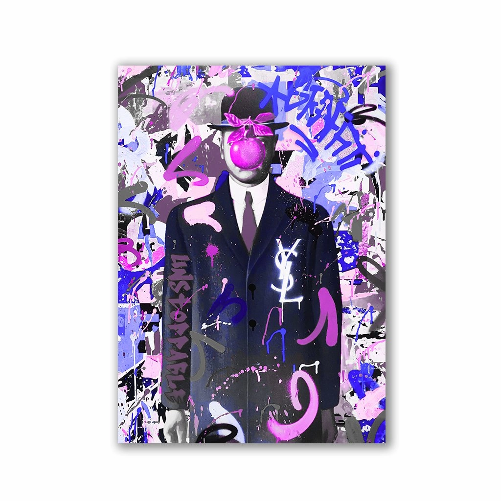 Magritte Style by RS Artist framed mural artwork
