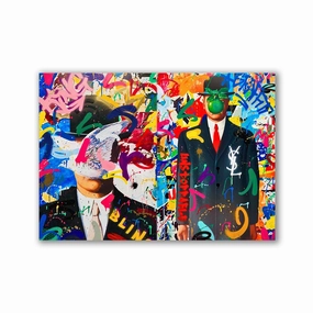 Magritte Urban by RS Artist framed mural artwork