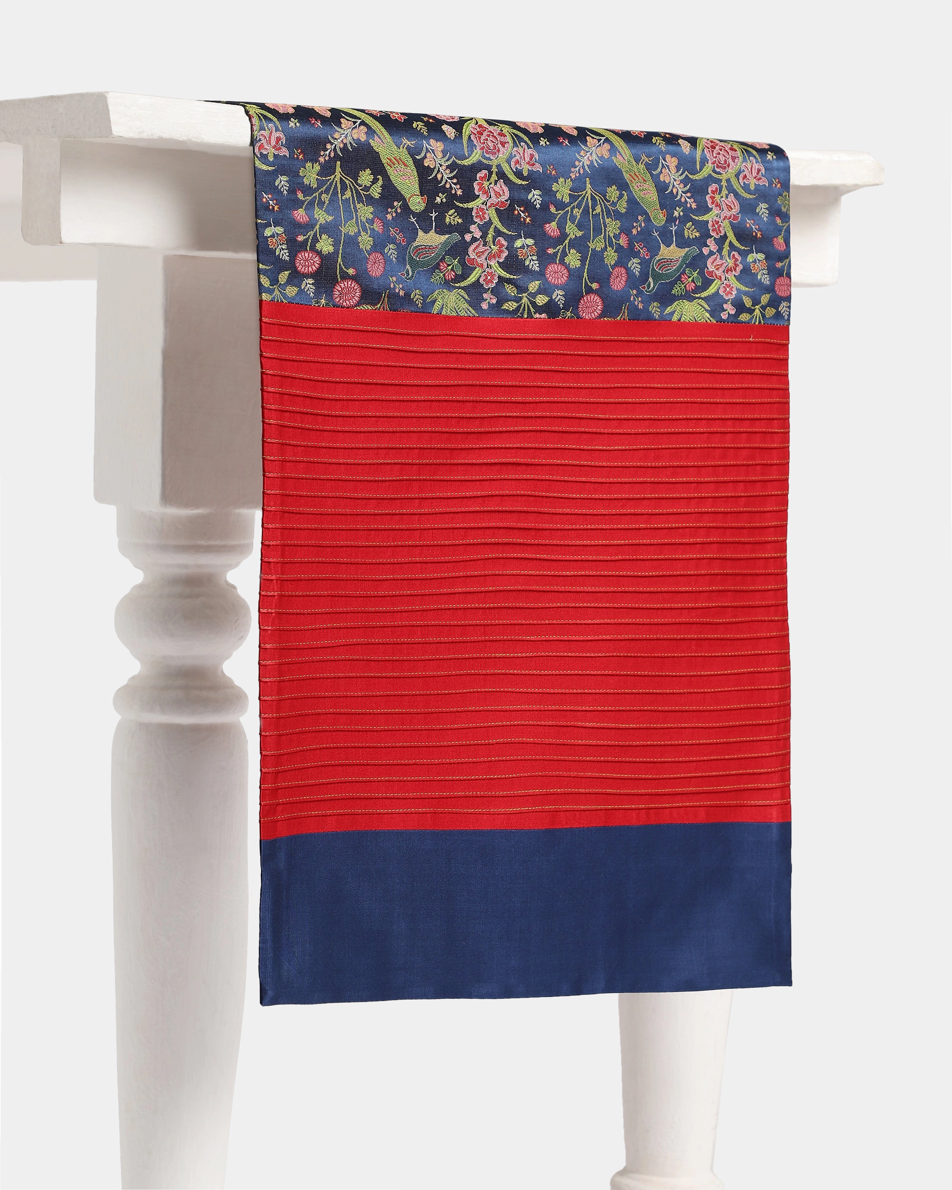 Mahtab Bagh Tanchoi Silk Table Runner ceramic table ornament