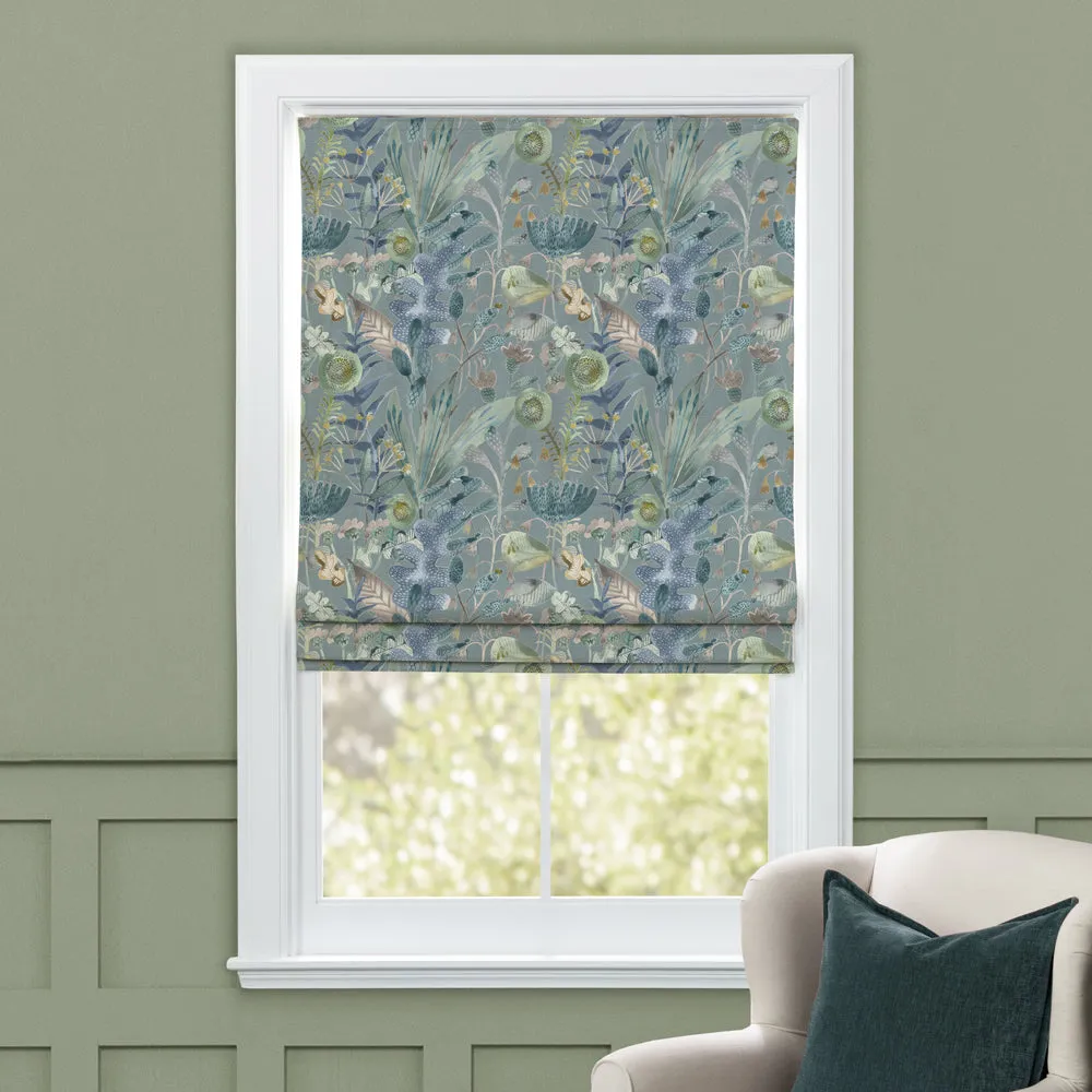 Maizey Printed Cotton Made to Measure Roman Blinds Cornflower