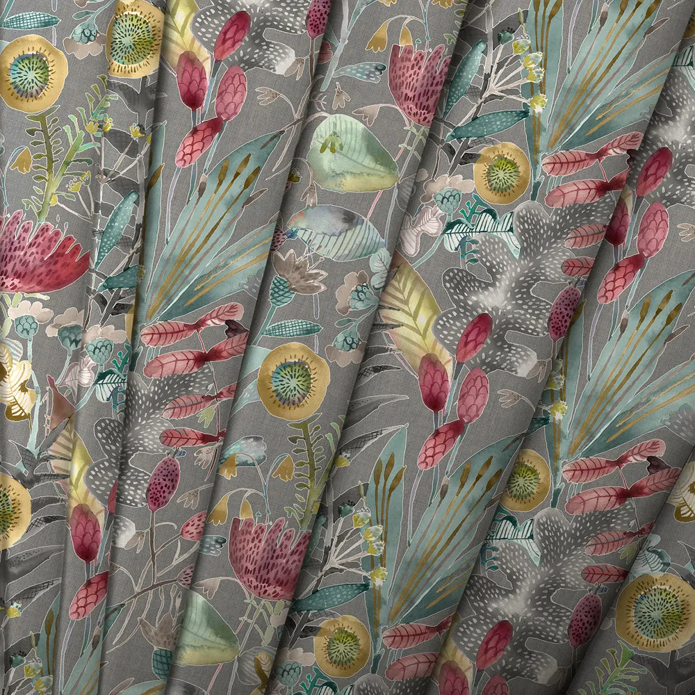 Maizey Printed Cotton Made to Measure Roman Blinds Granite