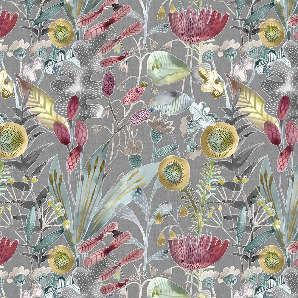 Maizey Printed Cotton Made to Measure Roman Blinds Granite