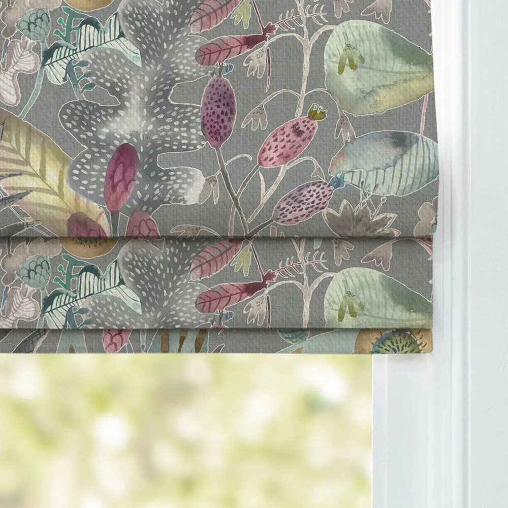 Maizey Printed Cotton Made to Measure Roman Blinds Granite