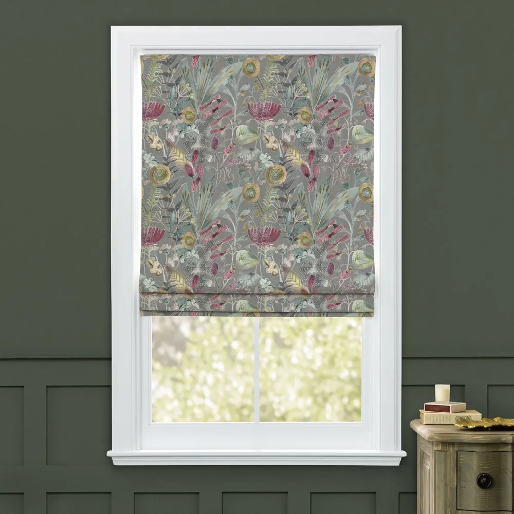 Maizey Printed Cotton Made to Measure Roman Blinds Granite