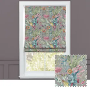 Maizey Printed Cotton Made to Measure Roman Blinds Persimmon chic floor carpet  