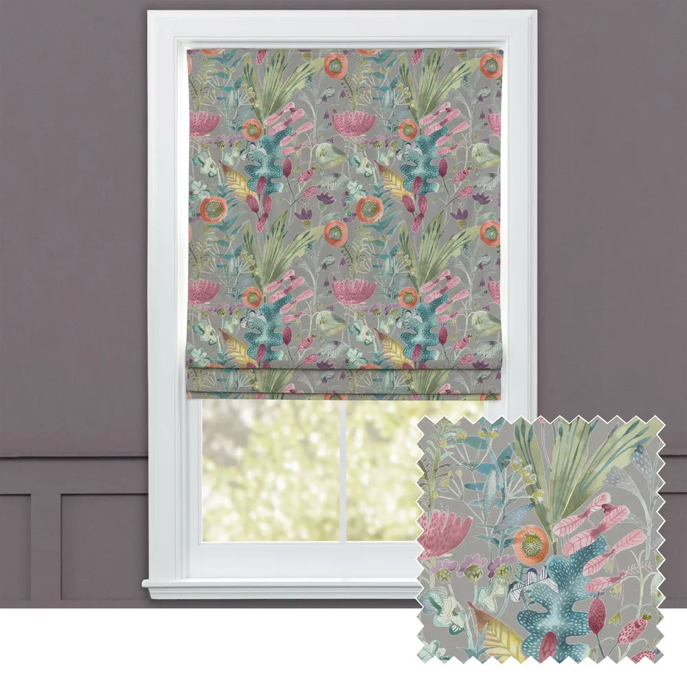 Maizey Printed Cotton Made to Measure Roman Blinds Persimmon chic floor carpet  
