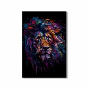 Majestic Lion Art by Juliano de Araujo framed mural artwork