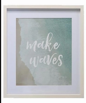 Make Waves Framed Beach Print wall pendant decor
