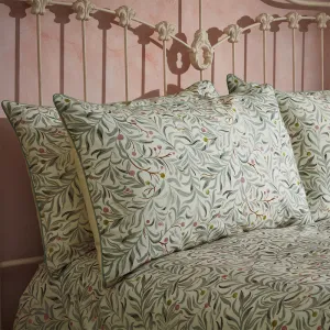Malory Traditional Floral Printed Piped Pillowcase Pair Eucalyptus modern fashion rug  