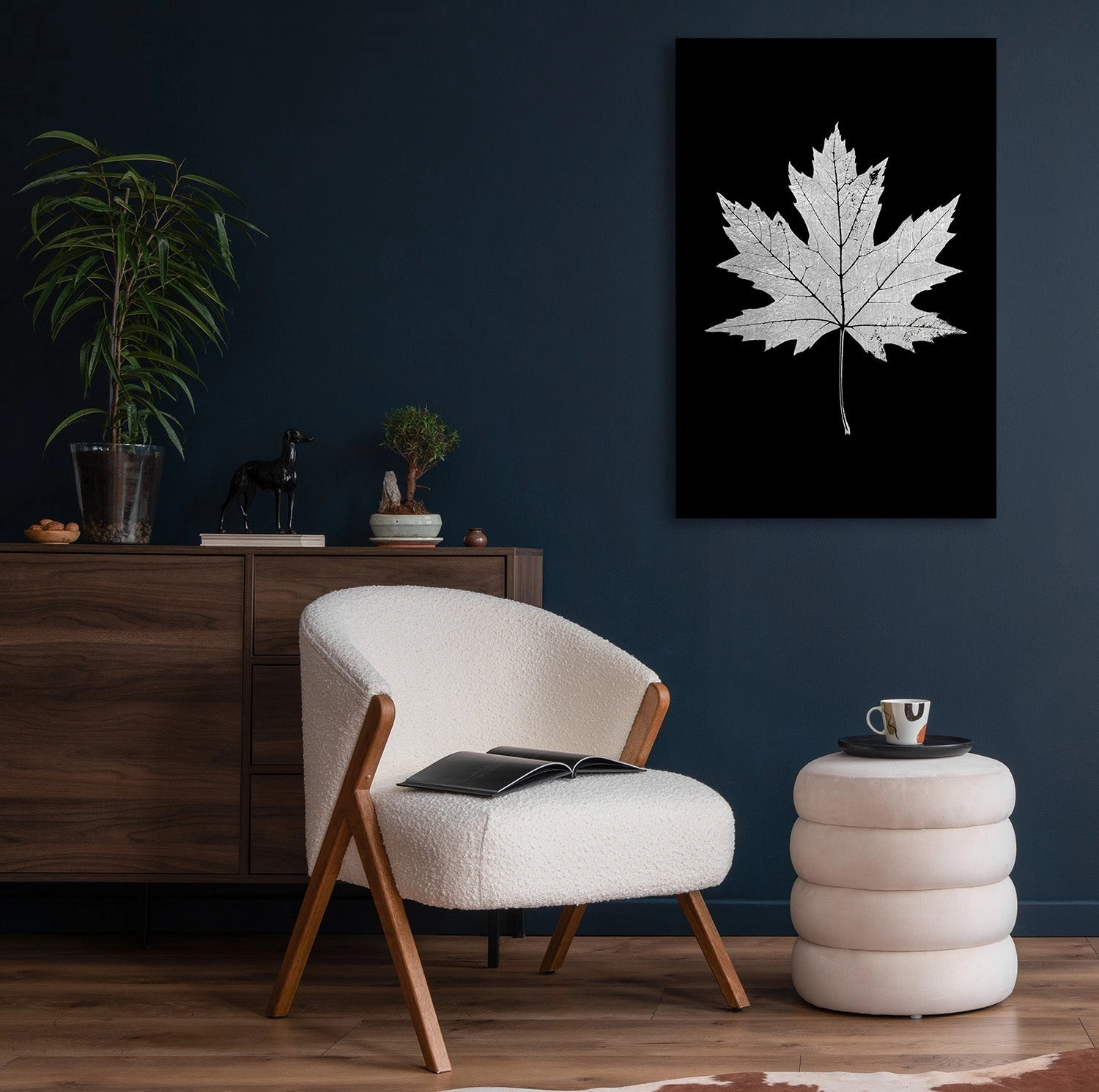 Maple Leaf Silver on Acrylic