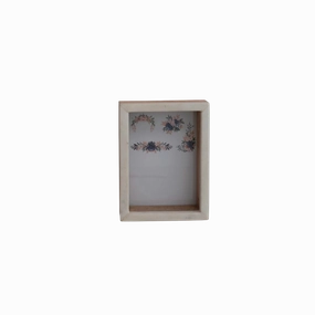 Marble & Mango Wood Shadow Box Photo Frame 5x7" minimalist art object  