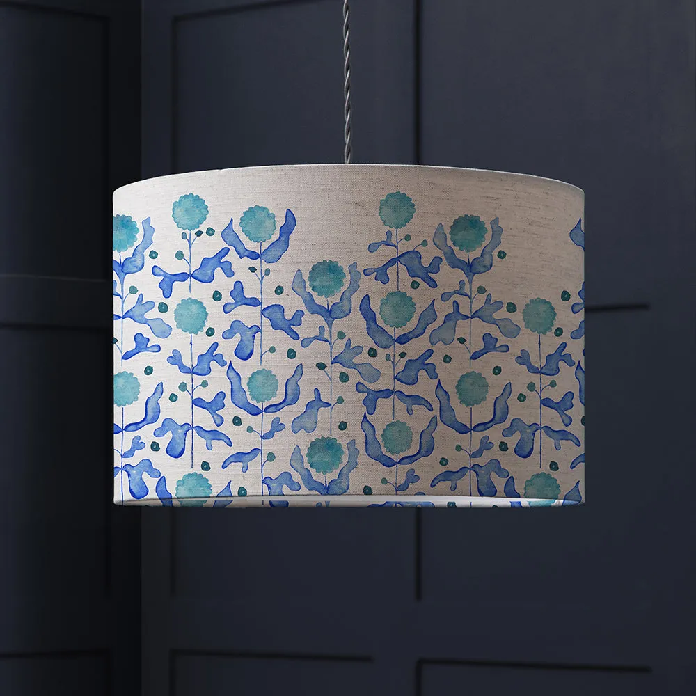 Mariani Eva Printed Lamp Shade Cobalt modern fashion rug  
