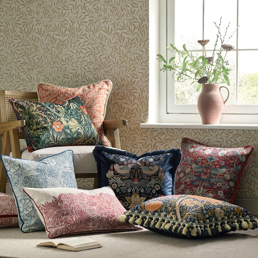 Marigold Embroidered Cushion Russet