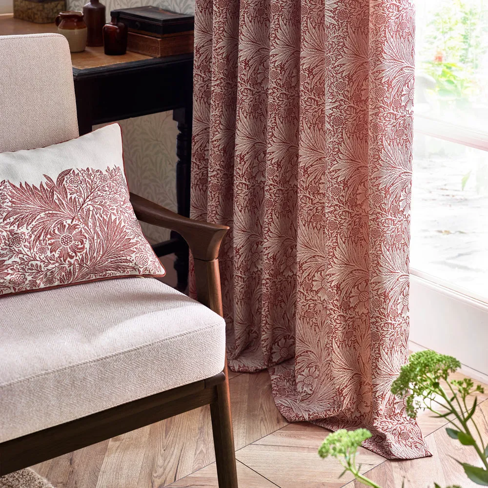 Marigold Embroidered Cushion Russet