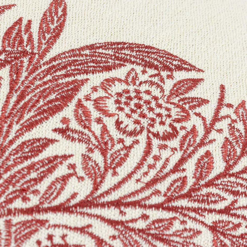Marigold Embroidered Cushion Russet