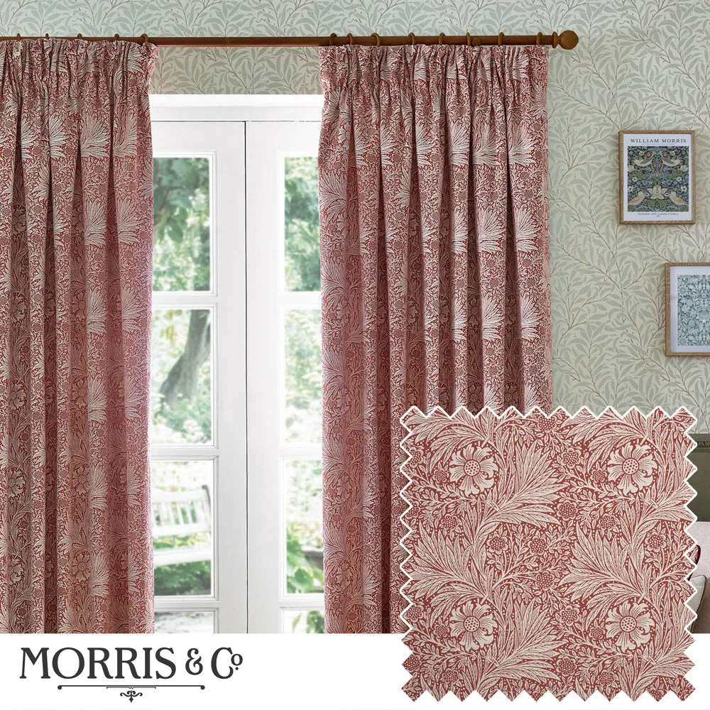 Marigold Floral Jacquard Pencil Pleat Curtains Russet modern fashion rug  