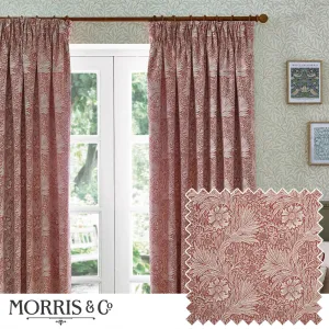 Marigold Floral Jacquard Pencil Pleat Curtains Russet modern fashion rug  