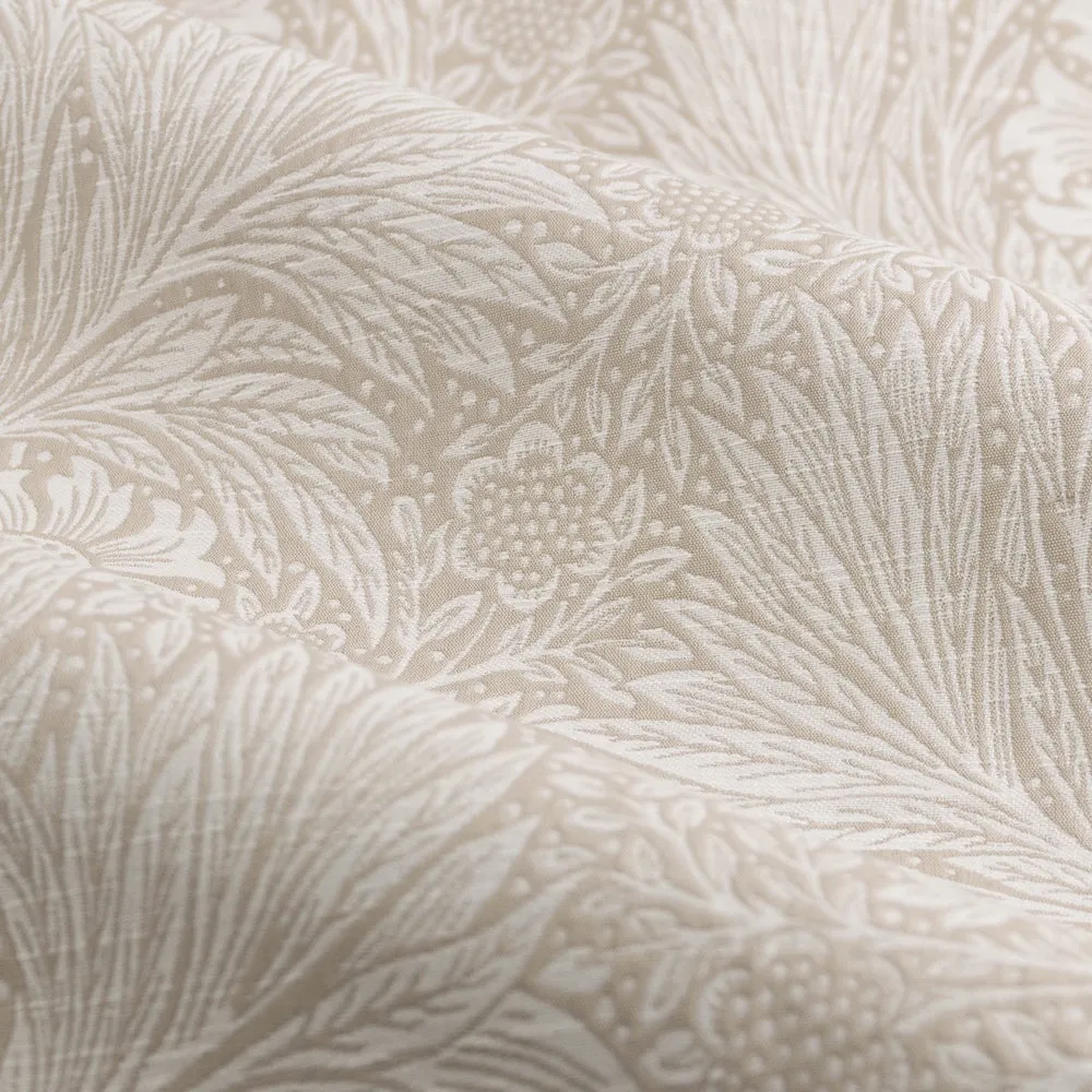 Marigold Floral Jacquard Pencil Pleat Curtains Stone