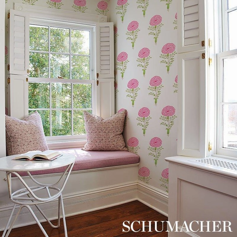 Marigold Wallpaper in Pink