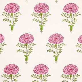 Marigold Wallpaper in Pink paper wall covering