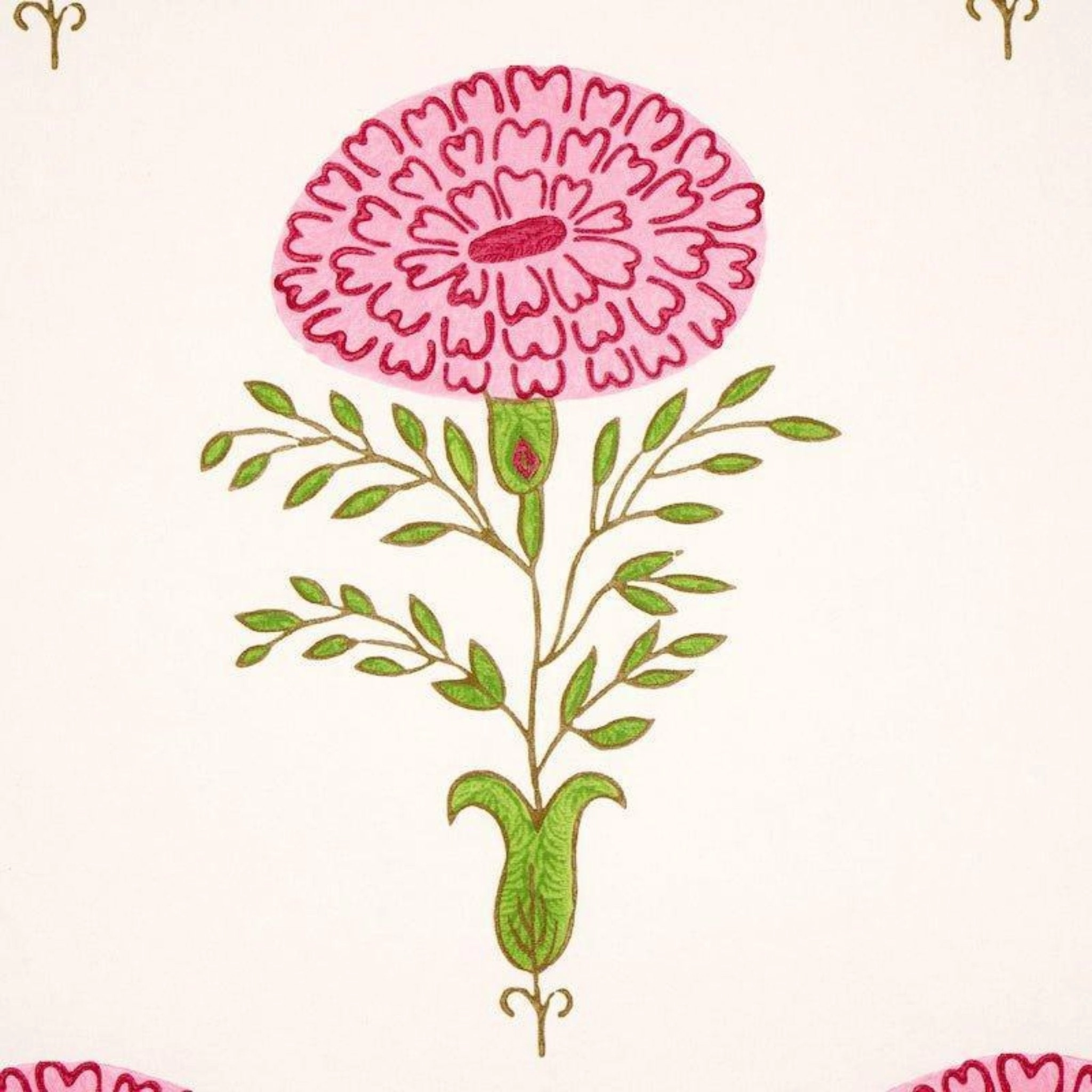 Marigold Wallpaper in Pink