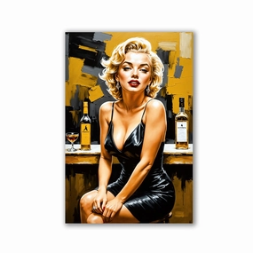 Marilyn - Beauty in Black No1 by Adrian Vieriu framed mural artwork