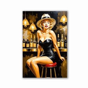 Marilyn - Beauty in Black No2 by Adrian Vieriu framed mural artwork