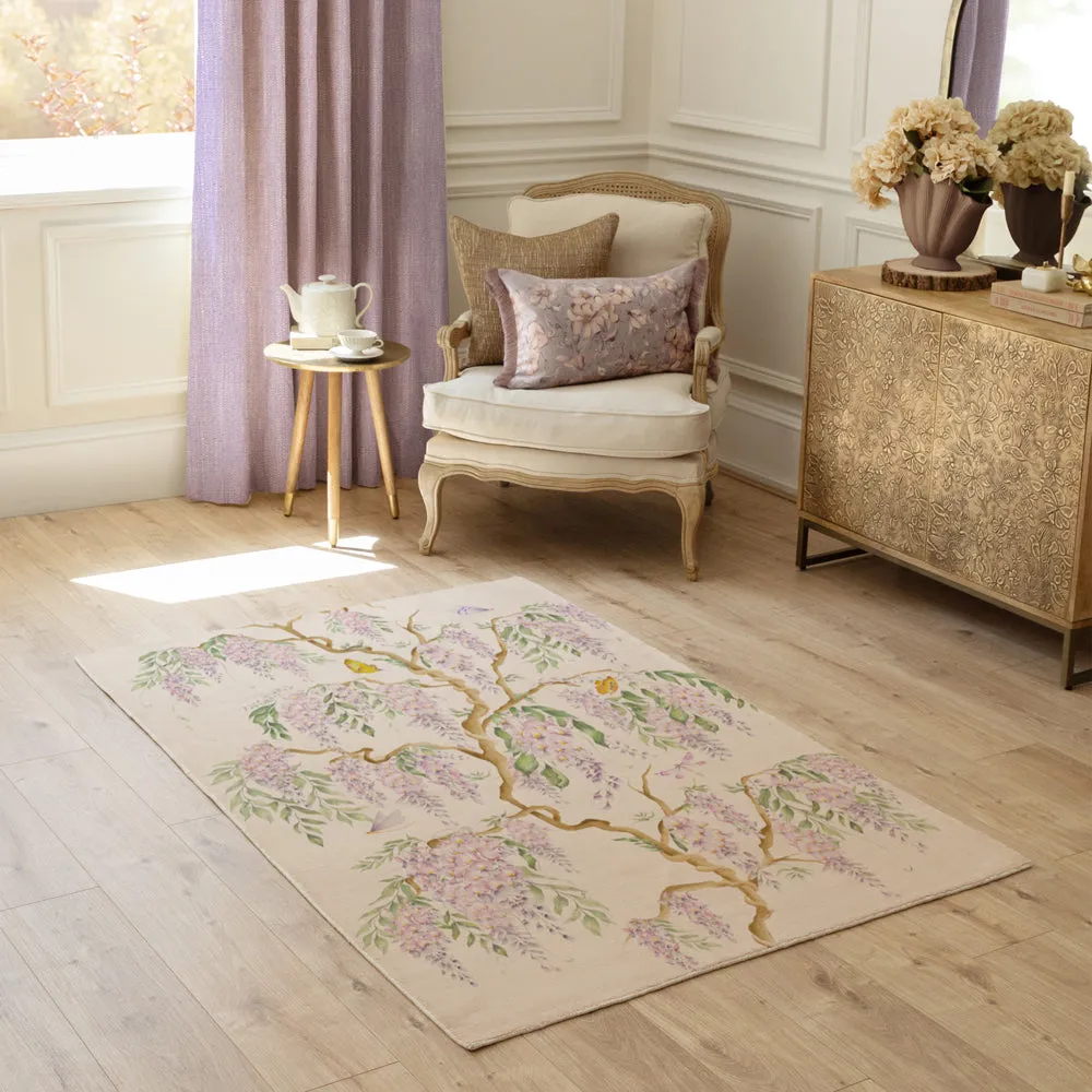 Mariposa Meadows Printed Rug Mauve modern fashion rug  