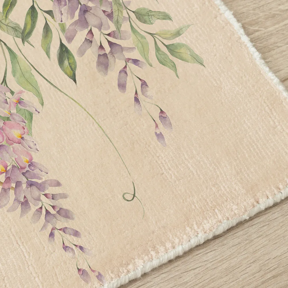 Mariposa Meadows Printed Rug Mauve