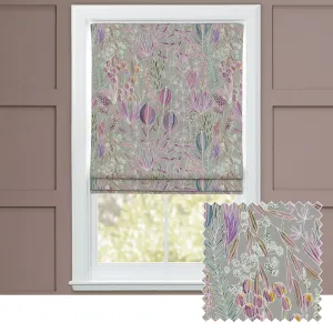 Masina Printed Cotton Made to Measure Roman Blinds Dahlia chic floor carpet  