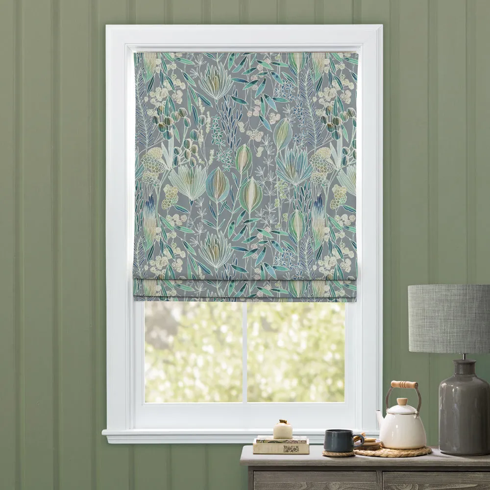 Masina Printed Cotton Made to Measure Roman Blinds Mineral