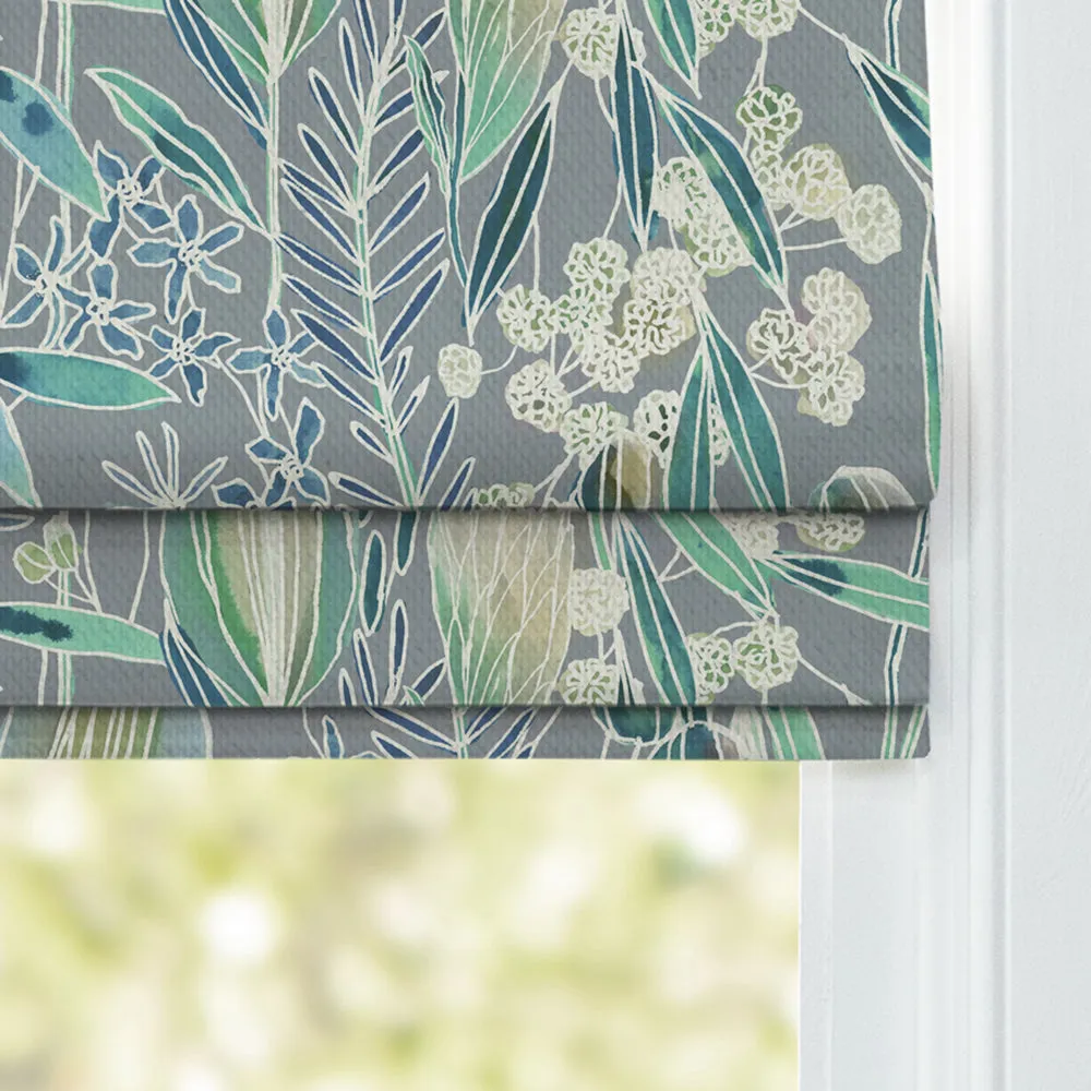 Masina Printed Cotton Made to Measure Roman Blinds Mineral