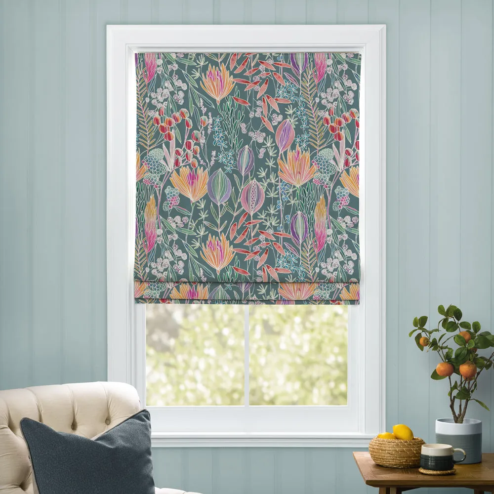 Masina Printed Cotton Made to Measure Roman Blinds Papaya