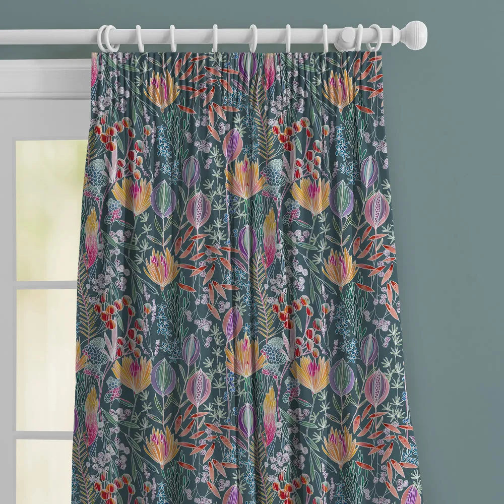Masina Printed Made to Measure Curtains Papaya