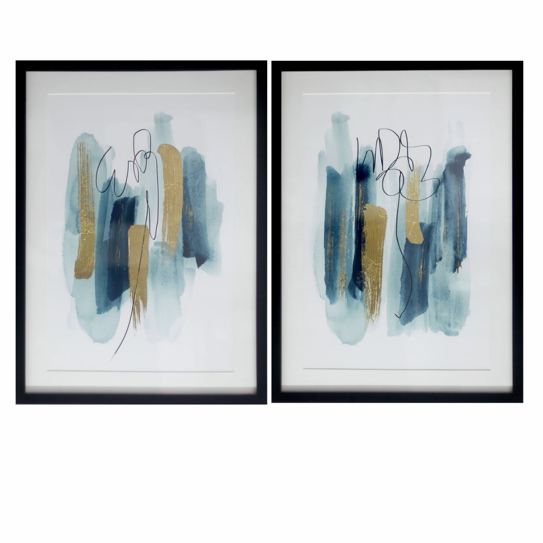 Maya Abstract Framed Wall Art Set of 2 artistic wall mural
